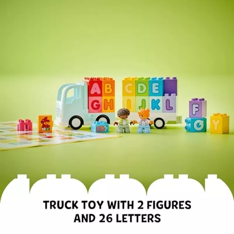 Konstruktionsspielzeug LEGO DUPLO 10421 ABC-Lastwagen, 36 Teile, 2 Minifiguren, ab 2 Jahren, Maße 110 × 140 × 70 mm