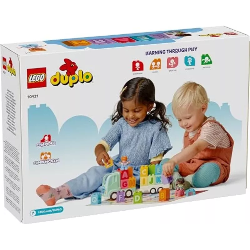 Konstruktionsspielzeug LEGO DUPLO 10421 ABC-Lastwagen, 36 Teile, 2 Minifiguren, ab 2 Jahren, Maße 110 × 140 × 70 mm