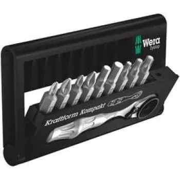 Wera Bit-Check 10 Zyklop Mini BiTorsion 1 Set 10 Piece 7.6 X 2.5 X 12.7 cm