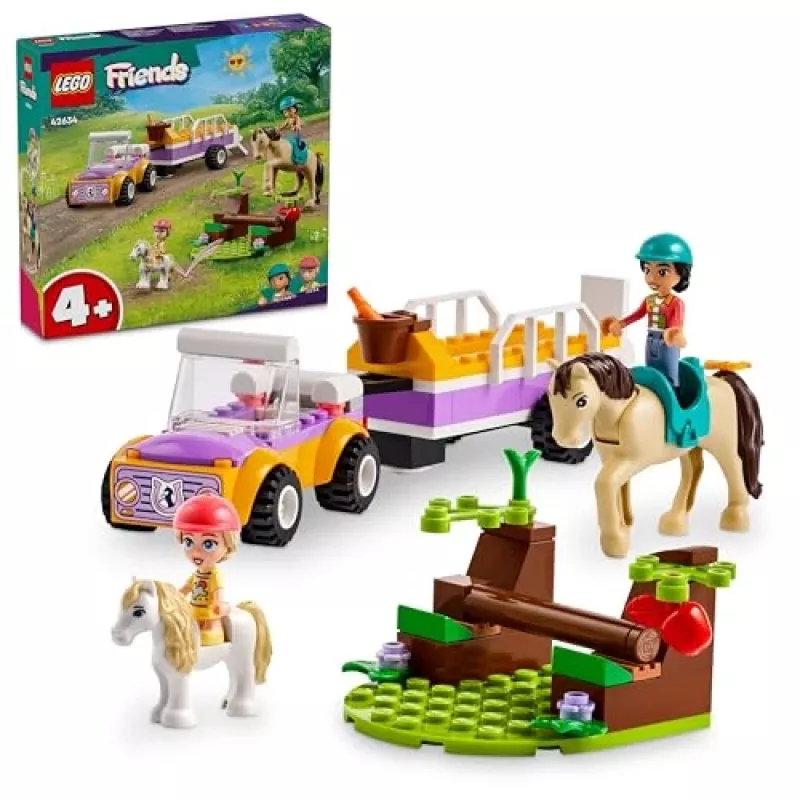 LEGO Friends Pferde- und Ponyanhänger-Tierspielzeug-Set 42634