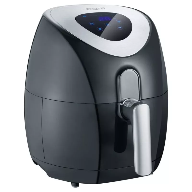 Severin 2430 Single 3,2 L Stand-alone 1500 W Heißluftfritteuse Schwarz, Edelstahl