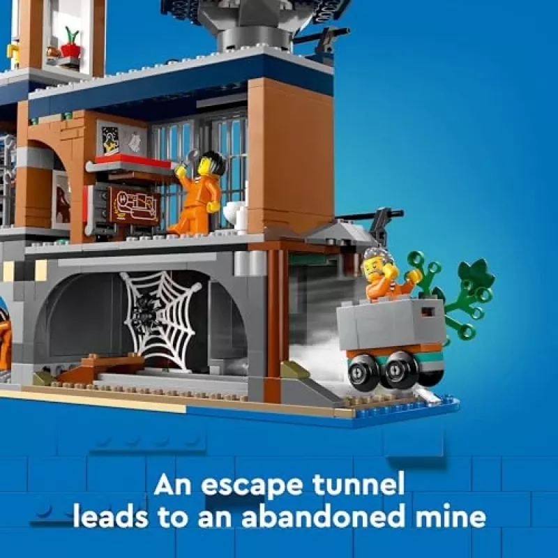 LEGO City Baukasten Polizeistation Gefängnisinsel 60419 — 980 Teile, 7 Minifiguren, 370×400×160 mm