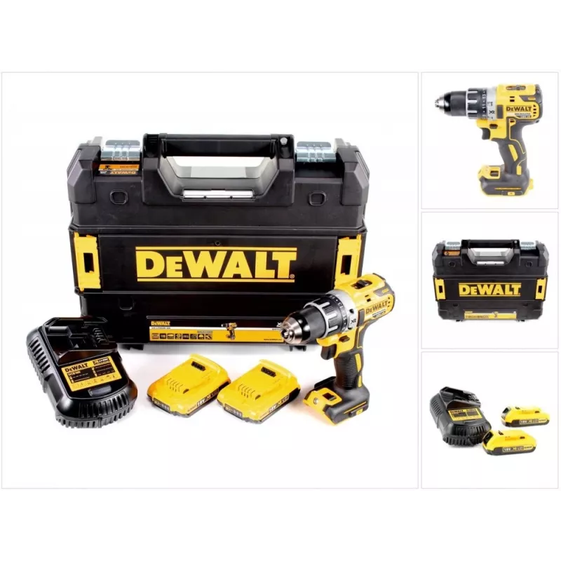 Akkuschrauber DeWalt DCD791D2-QW, 18V Li-Ion, 2×2Ah Akkus, Schnellspannbohrfutter 13 mm, 70 Nm, 1,5 kg