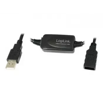 LogiLink UA0143 USB-Kabel USB 2.0 USB-A-Stecker auf Buchse 10,00 m Schwarz