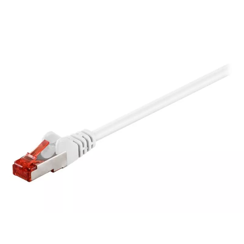 Wentronic Goobay - Netzwerkkabel - RJ-45 (M) auf RJ-45 (M) - 2,0 m - SFTP, PiMF - CAT 6 - vergossen - Weiß (95501)