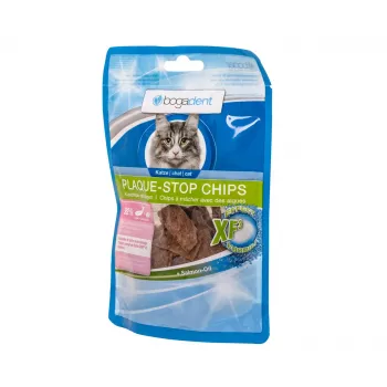 BOGAR Bogadent Plaque-stop Chips Fisch - Katzenleckerli - 50g