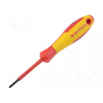 Knipex VDE-Kreuzschlitzschraubendreher PH 0 Klingenlänge: 60 mm DIN EN 60900 (98 24 00)