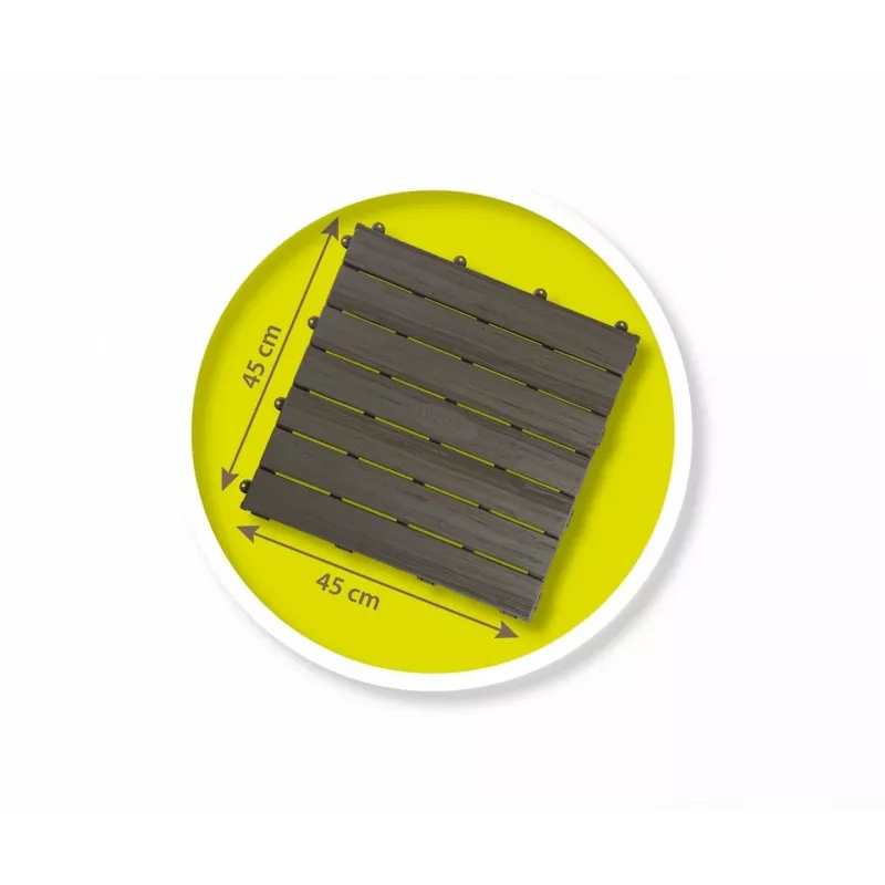 Smoby Boden für ein Gartenhaus Life - Anthrazitgrau, 10 Platten, 2,5 m²