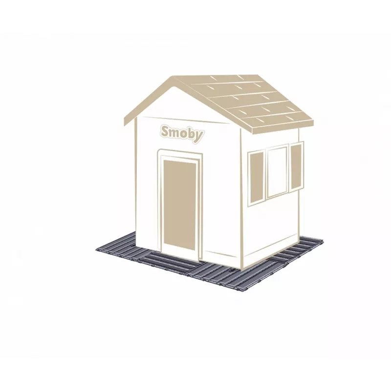 Smoby Boden für ein Gartenhaus Life - Anthrazitgrau, 10 Platten, 2,5 m²
