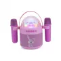 AKAI JoyBox Kids Karaoke-Set mit Bluetooth, USB, MicroSD, AUX, FM-Radio, RGB-Lichtern, Stimmverzerrer, Kabelmikrofon, wiederaufladbarem 1200mAh Akku, 5W RMS