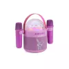 AKAI JoyBox Kids Karaoke-Set mit Bluetooth, USB, MicroSD, AUX, FM-Radio, RGB-Lichtern, Stimmverzerrer, Kabelmikrofon, wiederaufladbarem 1200mAh Akku, 5W RMS