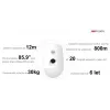 Hikvision DS-PDPC12P-EG2-WE(B) Tri-X Wireless PIR Bewegungsmelder mit Kamera