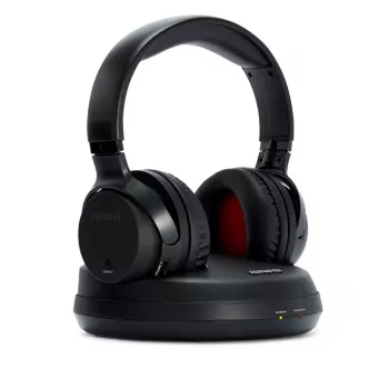 AIWA WHF-930D Kabellose Over-Ear-Kopfhörer mit aktiver Geräuschunterdrückung, Bluetooth 5.0, 40-mm-Treibern, bis zu 28 Stunden Akku, USB-C, faltbar, Schwarz