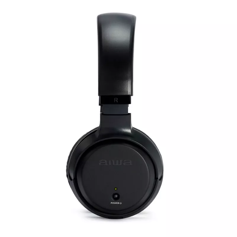 AIWA WHF-930D Kabellose Over-Ear-Kopfhörer mit aktiver Geräuschunterdrückung, Bluetooth 5.0, 40-mm-Treibern, bis zu 28 Stunden Akku, USB-C, faltbar, Schwarz