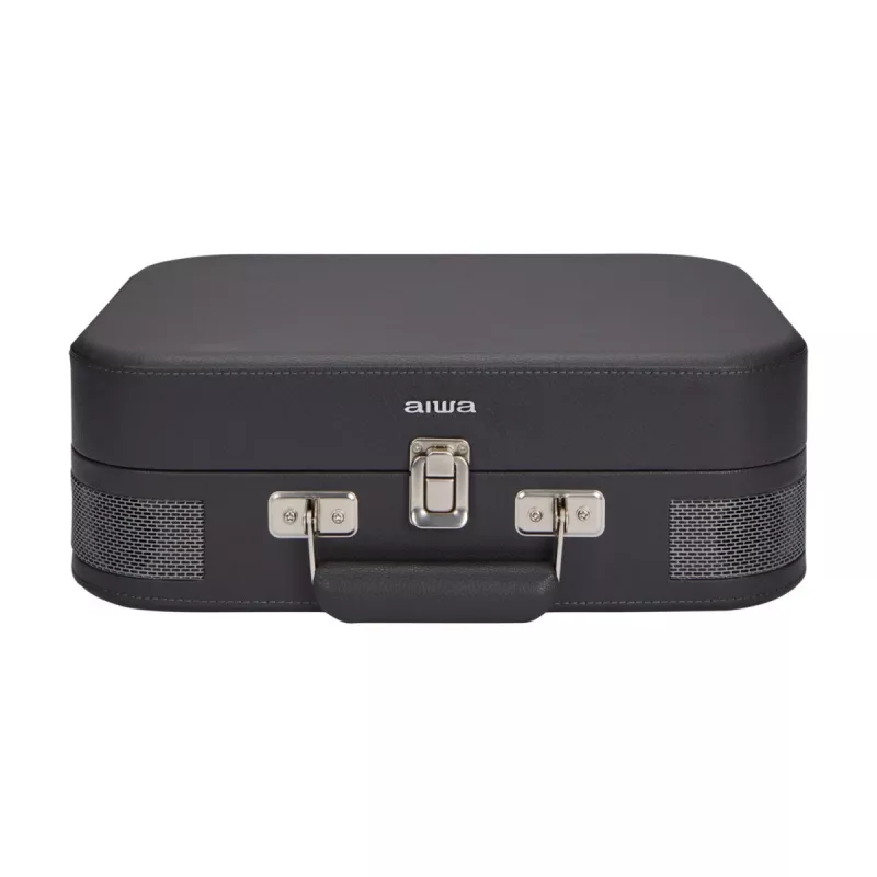 AIWA VPX-1951/TN Plattenspieler mit Riemenantrieb, Bluetooth 5.0, USB-Aufnahme, eingebauten Lautsprechern, 33/45/78 U/min