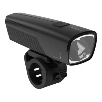 ANSMANN 1600-0524 LED-Fahrrad-Frontlicht, 500 Lumen, 50 Lux, 2600mAh, 2W, Schwarz