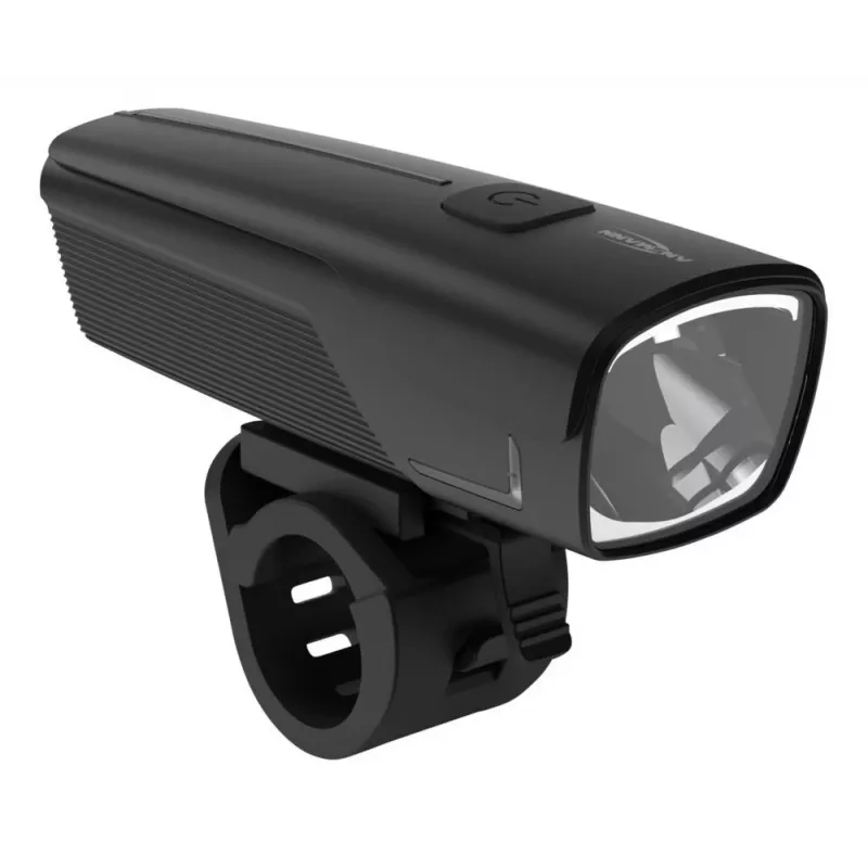 ANSMANN 1600-0524 LED-Fahrrad-Frontlicht, 500 Lumen, 50 Lux, 2600mAh, 2W, Schwarz