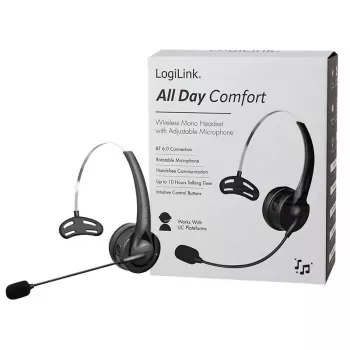 LogiLink BT0075 On-Ear Bluetooth-Kopfhörer Schwarz