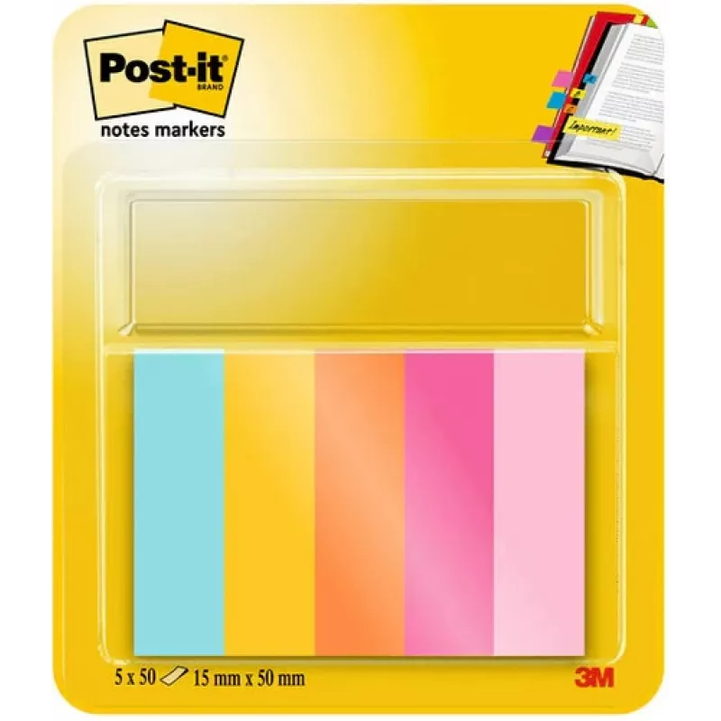 3M Page Marker 670-5-BEA Assorted 5x100 Blatt/Pack