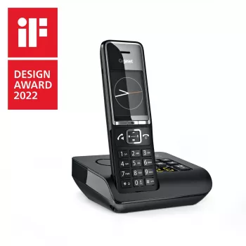 Gigaset Comfort 550A Schnurlostelefon mit Anrufbeantworter, Schwarz