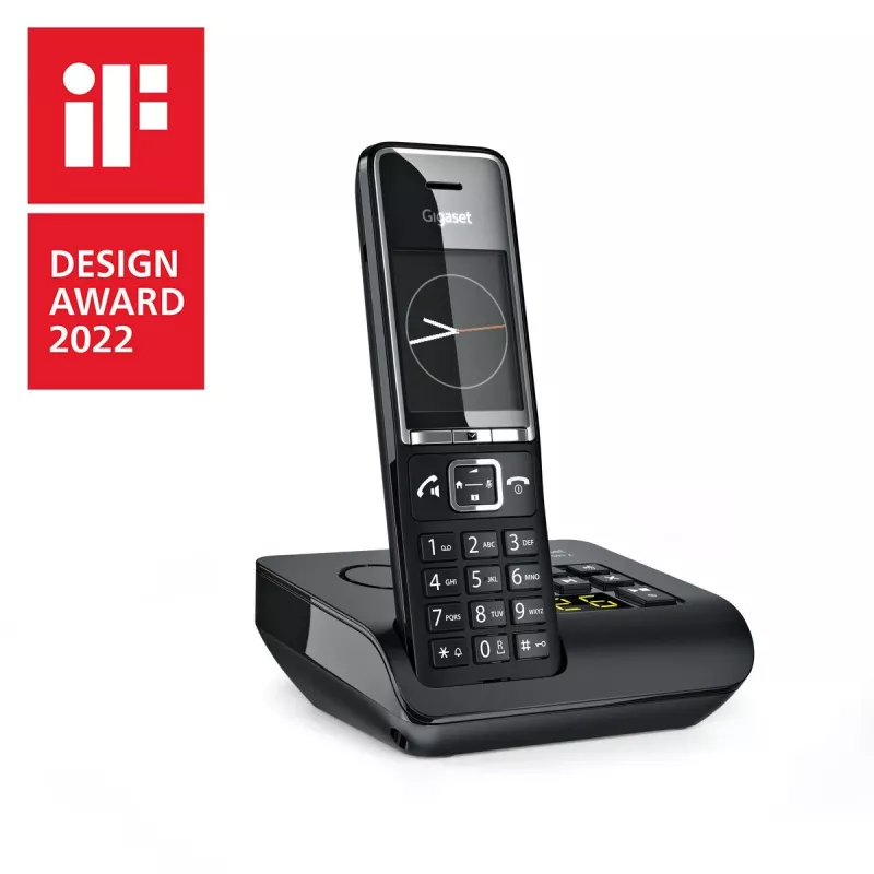 Gigaset Comfort 550A Schnurlostelefon mit Anrufbeantworter, Schwarz