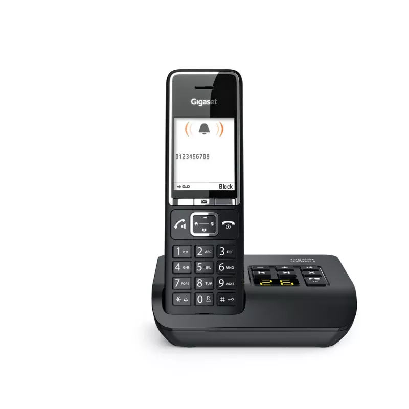 Gigaset Comfort 550A Schnurlostelefon mit Anrufbeantworter, Schwarz