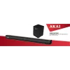 AKAI Soundbar ASB-20CSW 2.1 80W Wireless Subwoofer Bluetooth 5.0 HDMI ARC