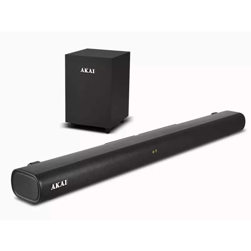 AKAI Soundbar ASB-20CSW 2.1 80W Wireless Subwoofer Bluetooth 5.0 HDMI ARC