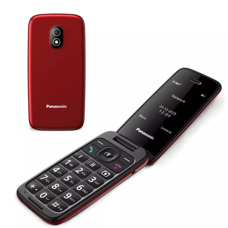 PANASONIC KX-TU410EXR Clamshell Mobiltelefon - Rot