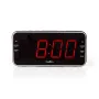 Nedis CLAR004BK Radiowecker mit LED-Anzeige, FM-Tuner, Dual-Alarm, Projektion, AUX, Schwarz