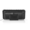 Nedis CLAR004BK Radiowecker mit LED-Anzeige, FM-Tuner, Dual-Alarm, Projektion, AUX, Schwarz