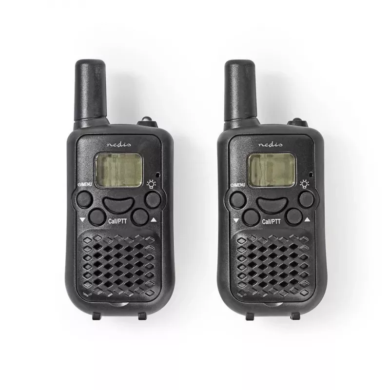 Nedis Walkie Talkie Set WLTK0500BK 5 km Reichweite 8 Kanäle PMR446