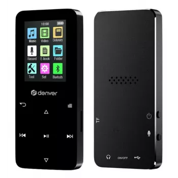Denver MP-1830B Schwarz MP4-Player mit Bluetooth, 1,8-Zoll-Display, 4 GB, Schwarz