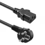 QOLTEC Stromkabel SCHUKO CEE Winkelstecker IEC C13 5m Schwarz