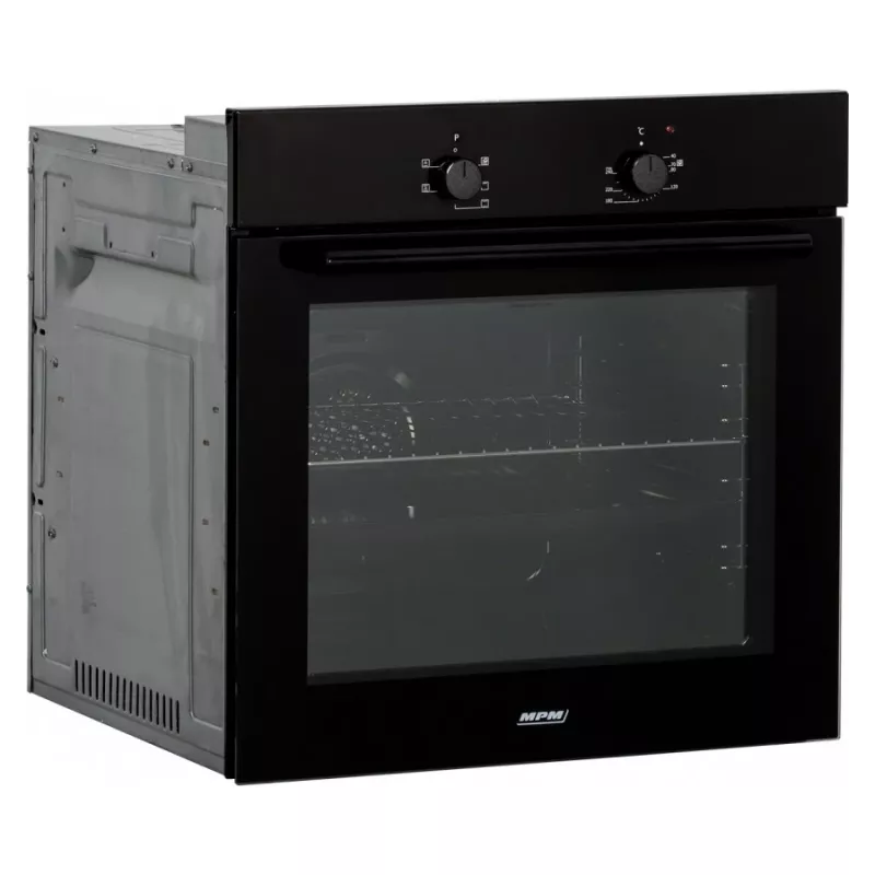 MPM MPM-63-BO-12T Einbau-Elektrobackofen 65L Schwarz/Edelstahl
