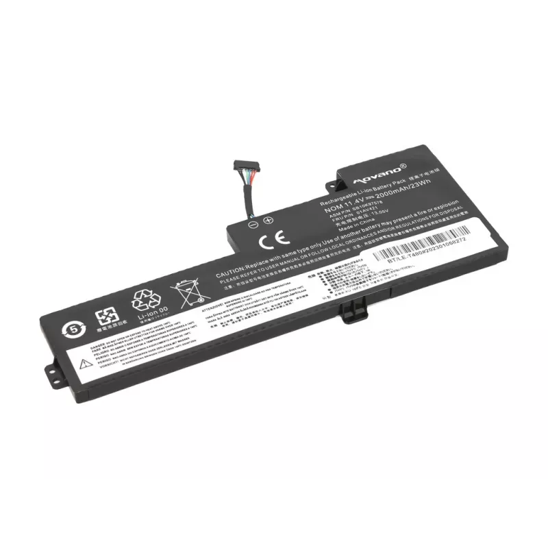 MITSU Akku 01AV419 für Lenovo ThinkPad T470 T480 A475 A485 - 2000 mAh (23 Wh)