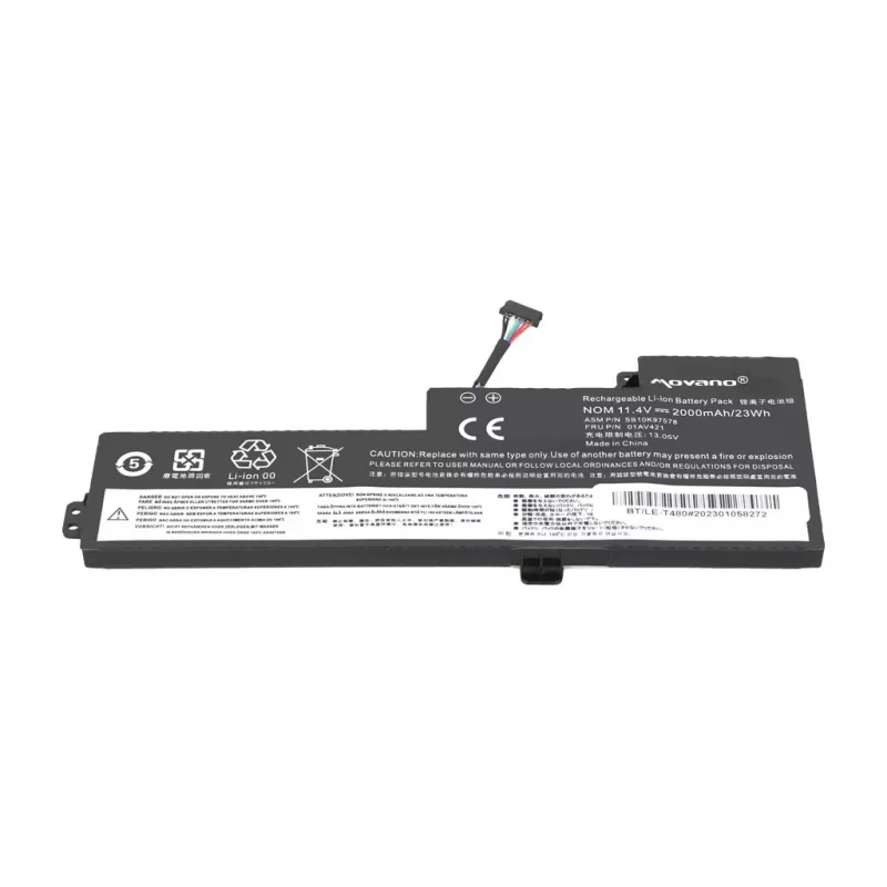 MITSU Akku 01AV419 für Lenovo ThinkPad T470 T480 A475 A485 - 2000 mAh (23 Wh)