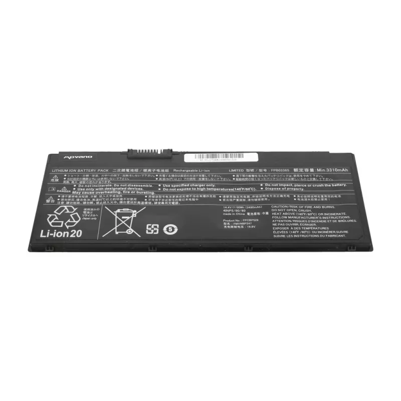 MITSU Akku FPB0338S für Fujitsu LifeBook U758 - 3490 mAh (50 Wh)