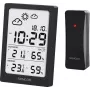 SENCOR Multifunktionale Wetterstation SWS 2300 B - Funkuhr, Innen-/Außentemperatur & Luftfeuchtigkeit, kabelloser Sensor