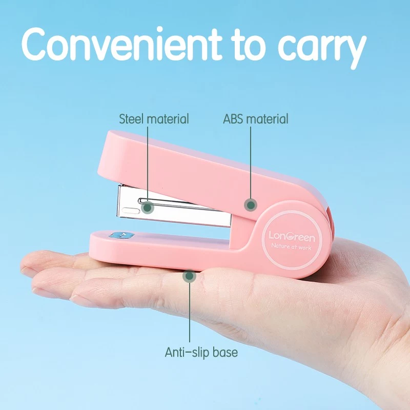 Deli LonGreen EM416 Pink Hefter bis 25 Blatt