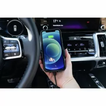 ANSMANN WiLine 15 Kabellose Auto-Ladehalterung - 15W Qi-Schnellladung, automatische Klemmung, 360°-Drehung, Schwarz