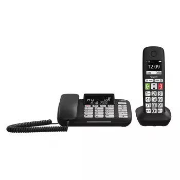 Gigaset DL780 Plus Schnurtelefon mit Anrufbeantworter, Schwarz
