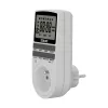 SAVIO AE-03 Digitale Zeitschaltuhr mit LCD-Anzeige, 10 Programme, 16A, Schuko-Stecker, Weiß