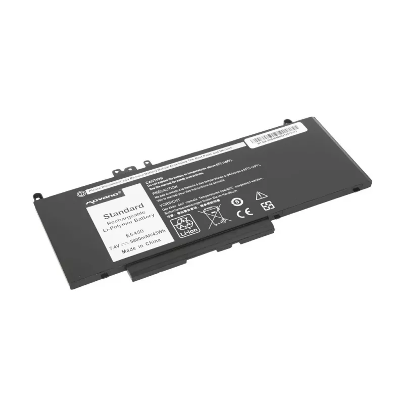 MOVANO Akku G5M10 WYJC2 8V5GX für Dell E5450 E5550 7,4V - 5800 mAh (43 Wh)