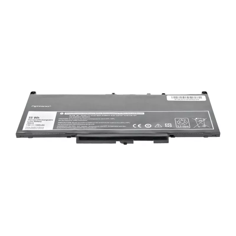 MOVANO Akku J60J5 GG4FM MC34Y für Dell E7270 E7470 - 7200 mAh (55 Wh)