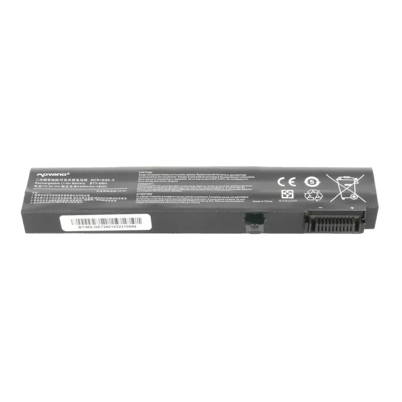 MOVANO Akku BTY-M6H für MSI CX62 GE62 GE72 GL72 PE70 - 4400 mAh (48 Wh)