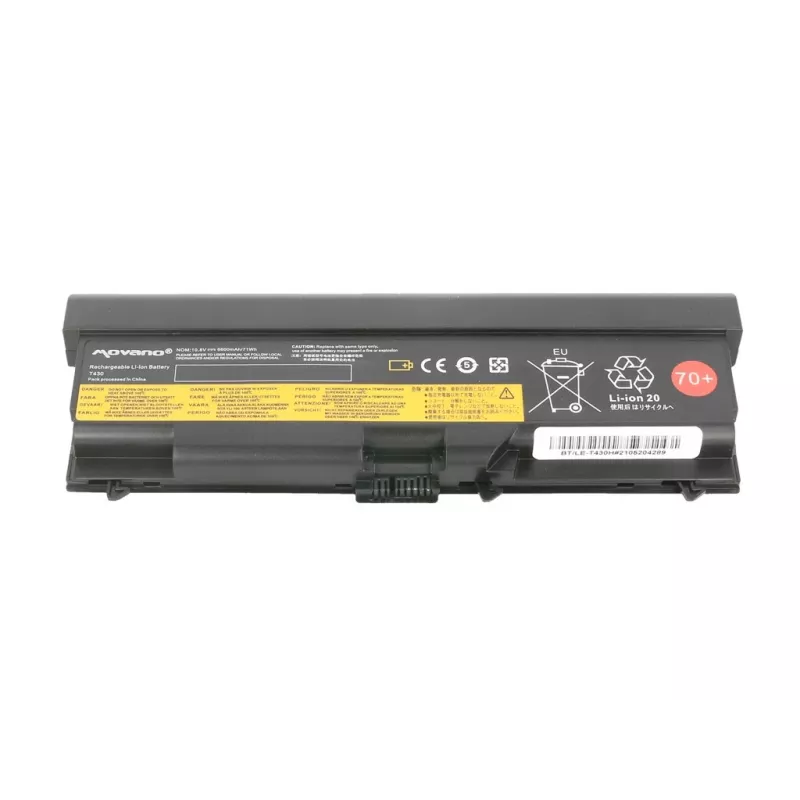 MOVANO Akku für Lenovo ThinkPad L530 T430 T530 - 6600 mAh (71 Wh)