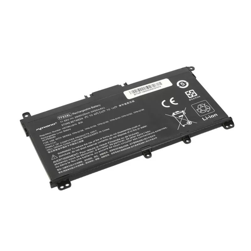 MOVANO Akku TF03XL für HP Pavilion 14-BF 14-BP 15-CD - 3400 mAh (39 Wh)