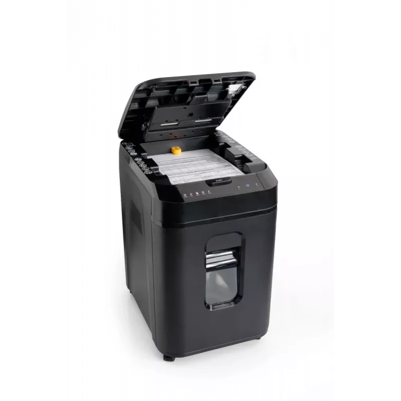 WALLNER Aktenvernichter AF160 C2 Cross-Cut, 160 Blatt automatischer Einzug, P-4 Sicherheitsstufe, 26 L Behälter, Schwarz