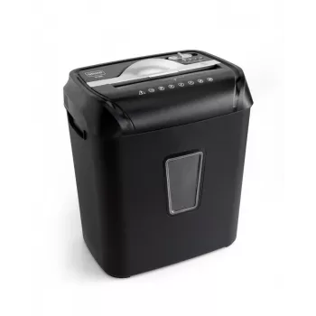 Wallner XD1010C Cross-Cut Shredder, 10 Blatt, 21 L, Schwarz